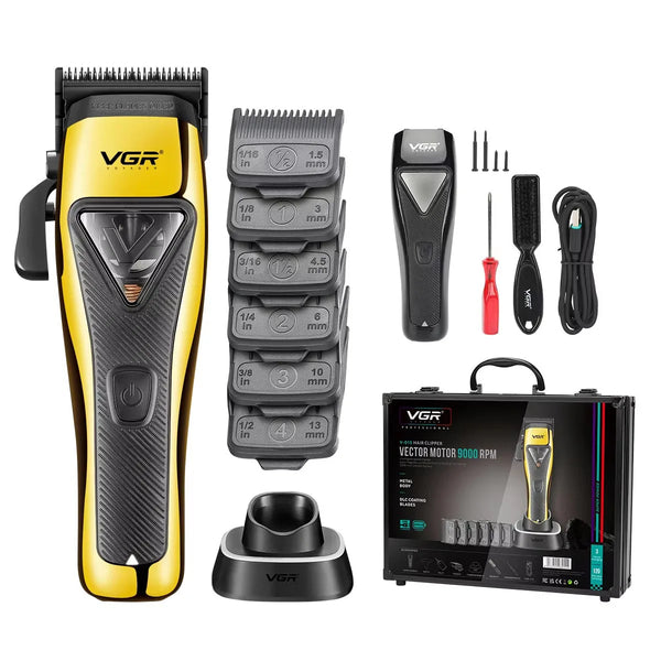 VGR Hair Cutting Cordless Hair Trimmer Professional  Adjustable Rechargeable Cutting 9000RPM Clippers V-015
